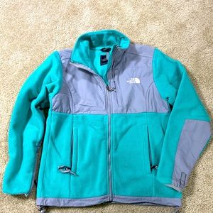 The North Face teal & gray Denali fleece Y2K It Girl jacket coat S